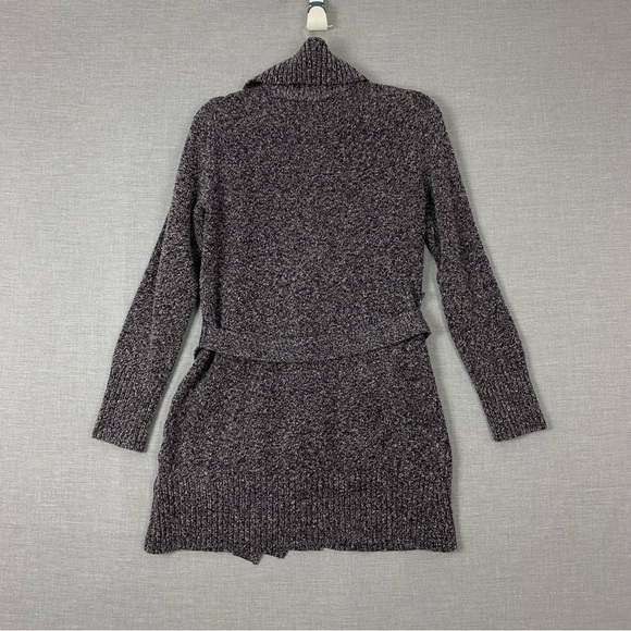 Dalia Button Up Cardigan Sweater Sz Medium Thick Tight Knit Fold Over Collar - Picture 2 of 9